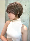 大人美人ショート/イメチェンヘアスタイル/ワイドバング