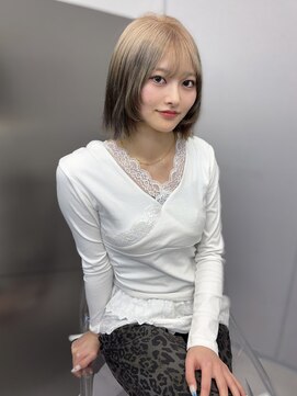 ロテ 名古屋 名駅店(Lote.) ホワイトグレージュ/デジタルパーマ/チェリーブラウン/名古屋