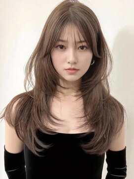 エル(LE) 【LE】シースルー/ハイレイヤー/顔周りレイヤー/透明感ベージュ