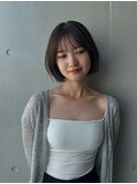 あごラインボブ×ダークブラウン