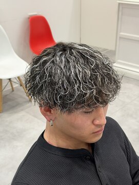オーシャントーキョー 仙台(OCEAN TOKYO) ハイライト波巻きツイストスパイラルツーブロックメンズパーマ