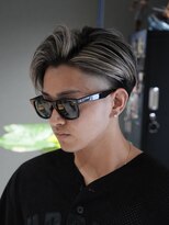 メッツ 原宿(METS) MEN'S/ハイライト×かき上げサイドパート/テーパーフェード