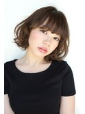 ワイドバングの個性派カールボブディ【イオン八戸田向】