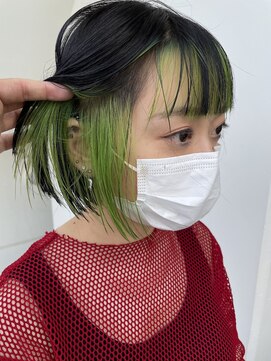 サロンドミルク 新百合ヶ丘店(salon de MiLK) ＊ショートインナーカラーイヤリングカラーハイトーン新百合ヶ丘