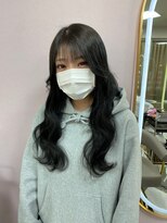 ガルボヘアー 名古屋栄店(garbo hair)&nbsp;#名古屋#栄#プルエクステ#黒髪ロング#波巻き#10代#20代#韓国