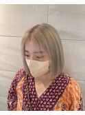 【Lee京橋】ボブ×ホワイトベージュ