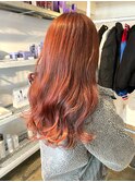 ピンクオレンジカラー/ハイトーンカラー/ケアブリーチ/