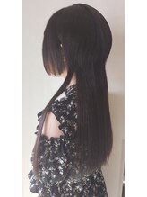 姫カット/個性派/ロングウルフ/ウルフカット/モード系/黒髪/暗髪