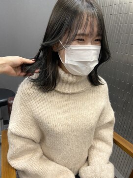 ボアップ(boappu) #暗髪#オリーブカラー#オリーブグレージュ#透明感カラー