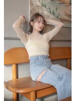 サンド 鹿児島中央(sand)&nbsp;黒髪/グレーベージュ/レイヤーロング/前髪パーマ[鹿児島中央駅]