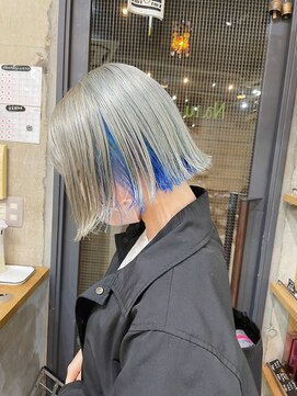 ナループロアオハナ(Nalu pu loa ohana) ハイトーン/インナーカラー/シルバー/ブルー/ダブルカラー