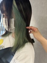 ヘアサロン ドット トウキョウ カラー 町田店(hair salon dot. tokyo color) デザインカラー/レイヤーカット/ウェットヘア/オリーブベージュ