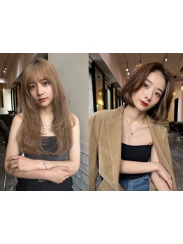 あなたはどっち派！？大人COOLミディアムVS透明感モテロング。流行のレイヤーカット、ボブならおまかせ！