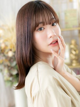 カバーヘア ブリス 北浦和(COVER HAIR bliss) 透明感ピンクブラウン外ハネロブくびれカールa北浦和20代30代