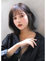 ロゼ 石橋(Rose)&nbsp;【ROSE】インナーカラー＿ボブ＿シースルーバング＿外はねボブ