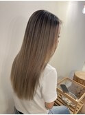 バレイヤージュ/海外風/ケアブリーチ/髪質改善/ハイトーン/学割
