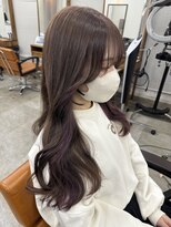 アジールヘア 北千住駅西口店(agir hair) ピンクパープルイヤリングカラーイルミナカラー
