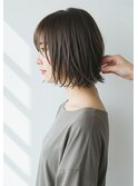 30代40代50代外ハネボブハイトーンカラーカーキベージュ