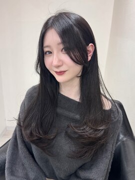 クレム 博多駅店(ChLem) 顔まわりレイヤー 艶カラー 暗髪 韓国風 髪質改善 福岡美容室