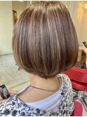 白髪ぼかしハイライト ベージュ