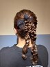 早朝7-8時限定☆パール、リボン付きヘアセット　￥4600→￥4100