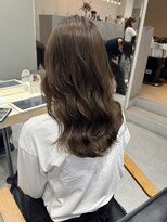 コテ巻き風パーマ/デジタルパーマ/ベージュブラウン