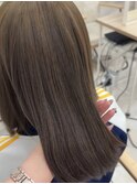 ブリーチなしで作る透明感カラー！オリーブベージュ