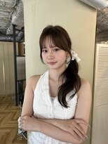 アリスバイアフロート 自由が丘(ALICe by AFLOAT) 顔まわりカット/ブリーチなし/オリーブベージュ