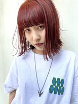 ヌープヘアーアイス(NUUP.hair ici)&nbsp;ブリーチなしダブルカラーチェリーレッド