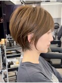 東静岡ショートボブくびれショートイルミナカラー顔周りレイヤー