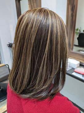 ハイライト白髪ぼかし/リタッチカラー