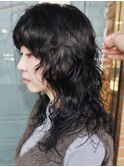 【macana指名】ミディアムレイヤーパーマデジタルパーマウルフ
