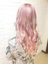 ヘアーエクステンド エフ 渋谷(f)&nbsp;パステルピンク&ピーチピンク
