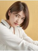 耳かけワンレンショートボブ