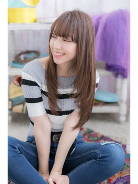 ミック 日暮里店(miq) Iラインフォルムで小顔★透明感艶カラーモカブラウンa1