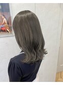 ブリーチなしダブルカラー透明感グレージュ【中居】