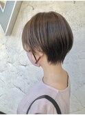 さらさら丸みショート/くすみカラー