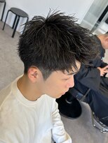 エルマーク(L-MARK) アップバングツーブロックバーバーフェードツイストメッシュ