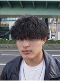 無造作波巻きスパイラルパーマ王道マッシュ  h