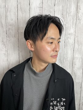 ビューティドレッセヤマノ 池袋パルコ(Beauty Dresse YAMANO) 【MEN'S HAIR】【ショート】センターパートツーブロックショート