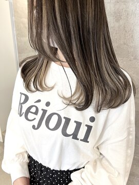 ベア(Bear) コントラストハイライトグレージュベージュカラーインナーカラー