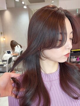 ルームバイシー 新宿(Loom. by Sea) 韓国風前髪×レイヤーカット【髪質改善/新宿/レイヤーカット】