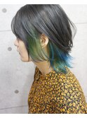 グレージュ&フルブリーチ&ブルーグリーン【ryu 大塚 北口】
