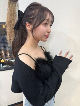 リコバイアフロート(riko by afloat) 顔まわりカット/グレージュカラー/ヘアアレンジ