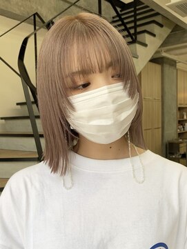 ミリ(mm) レイヤーボブ ベージュカラー 韓国 髪質改善 仙台