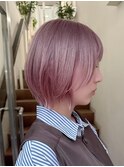 ミルクティーグレージュカラーアッシュグレーベージュカラーボブ