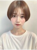 ショートボブミニウルフチェリーブラウン20代30代40代50代