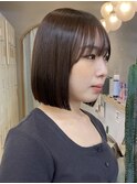 丸みは不要！大人っぽさが欲しい！切りっぱなしボブ韓国ボブ