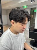 メンズ/センターパート/ニュアンスパーマ/縮毛矯正/学割/秦野駅