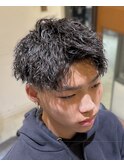 MEN’S HAIR/波巻きツイストスパイラル/フェザーパーマ/都島/J